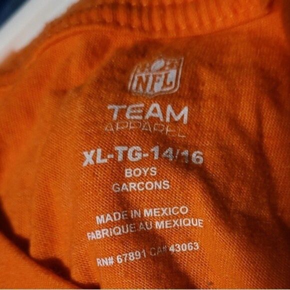 Denver broncos Shirt xlrg boys top orange blue tshirt or unisex girl wom… - Picture 5 of 12